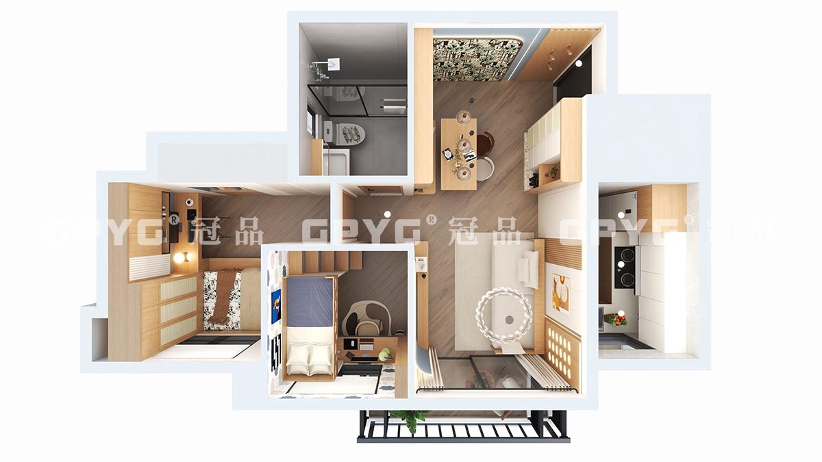 觀塘峻然居屋 500呎單位全屋質感設計