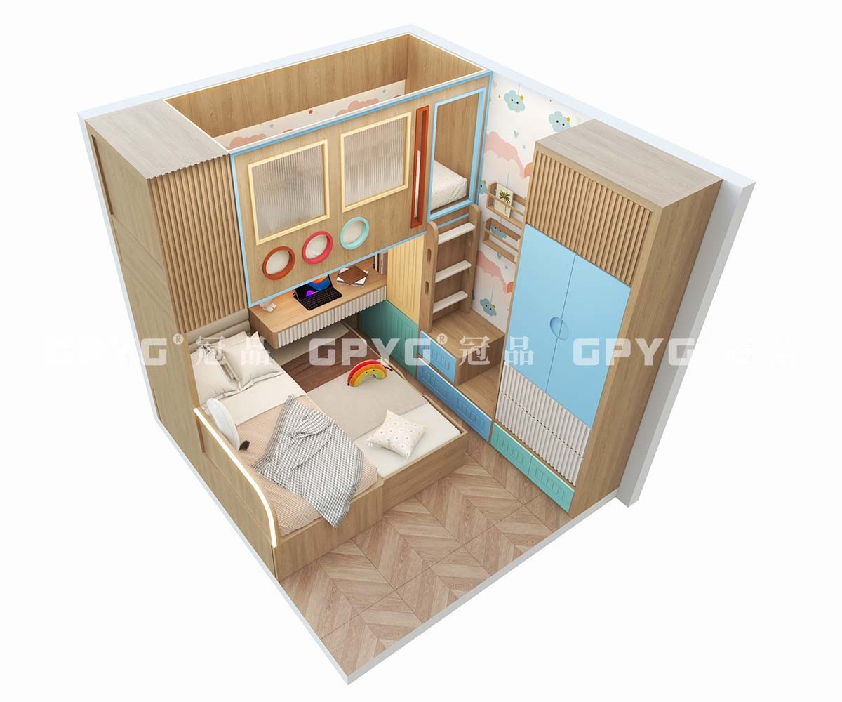 【實拍安楹苑】 兒童房現代原木風一房三床設計分享