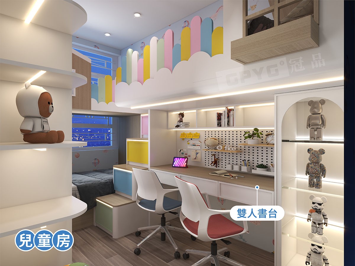 🏠多巴胺兒童房設計-元氣又醒目💙💚💛💜