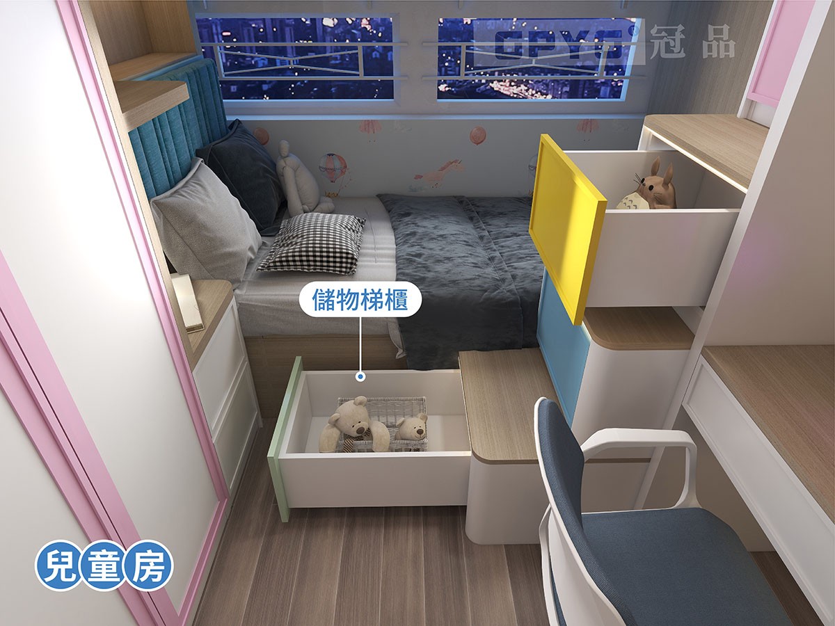 🏠多巴胺兒童房設計-元氣又醒目💙💚💛💜