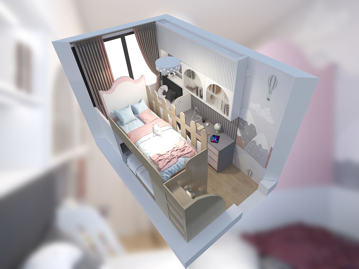 一房三床實例 傢私利用飄窗羅位