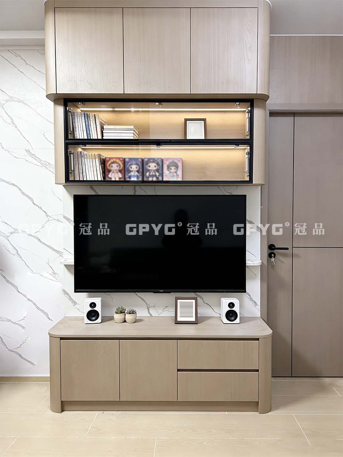 柏苑居屋｜冠品高端整裝現代輕奢風·圓弧工藝設計特色
