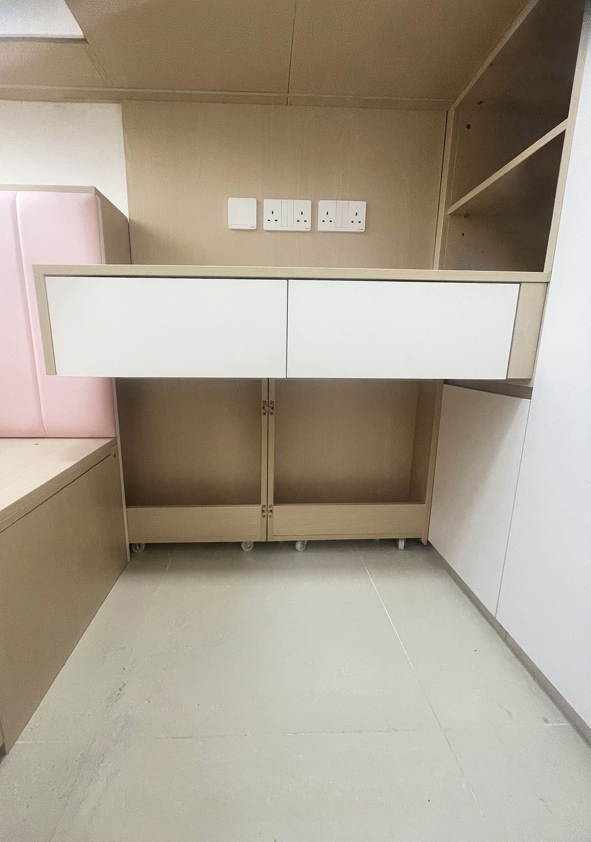 牛頭角實拍-全屋雅白原木風訂造